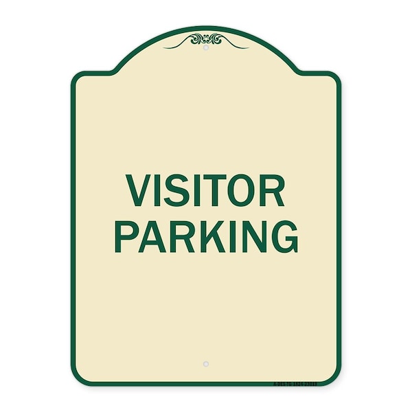Signmission Reserved Parking Visitor Parking Heavy-Gauge Aluminum Architectural Sign, 24" x 18", TG-1824-23019 A-DES-TG-1824-23019 - main